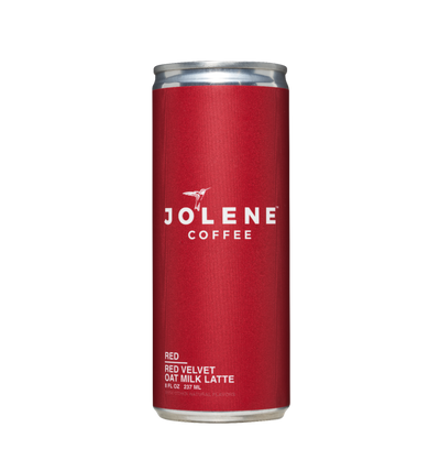Jolene Red: Red Velvet Oat Milk Latte